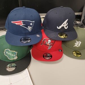 New Era Team Logo Snapback and Fitted Hat Collection